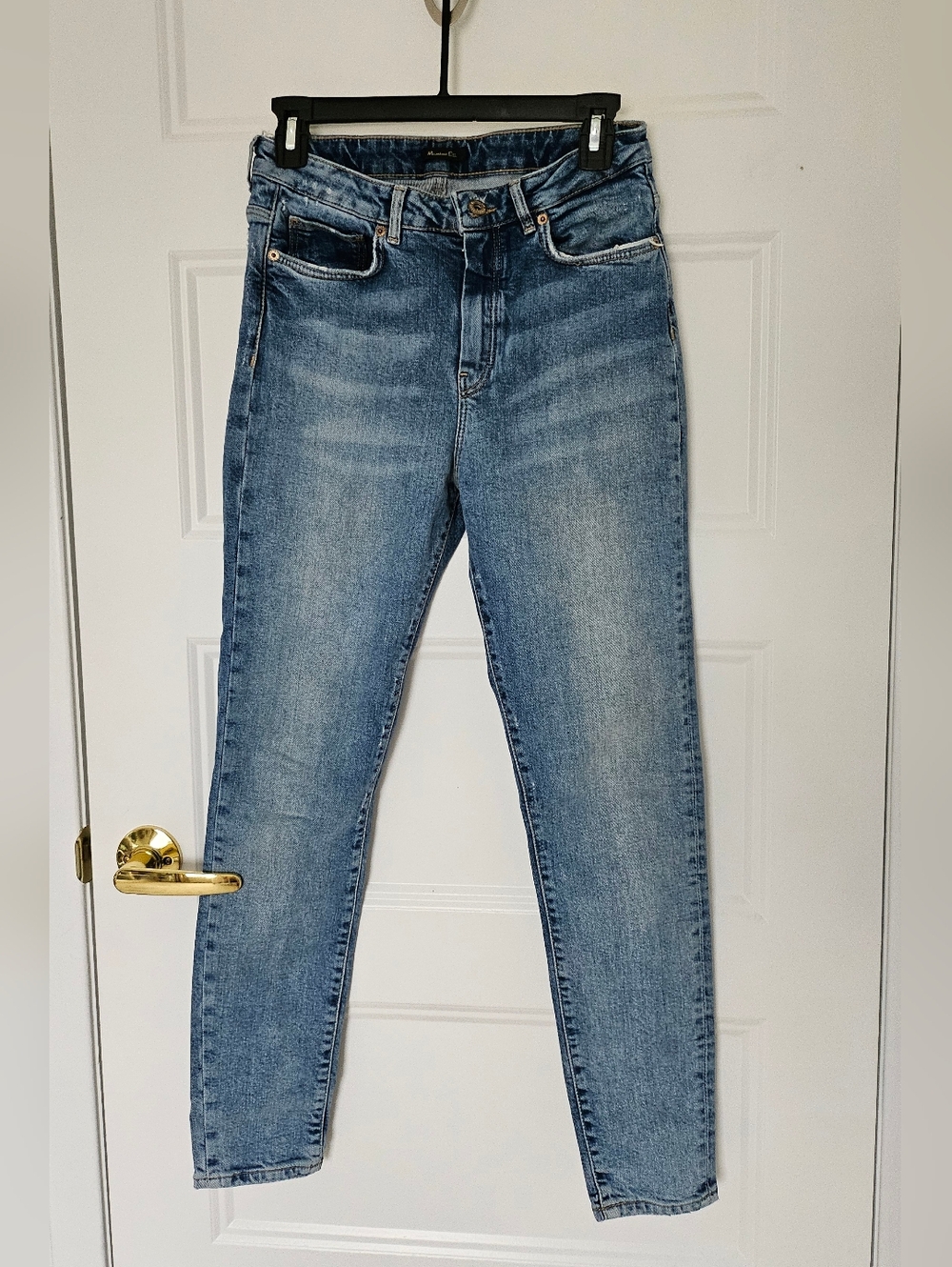 Massimo Dutti Skinny High-Rise Light Blue Jeans